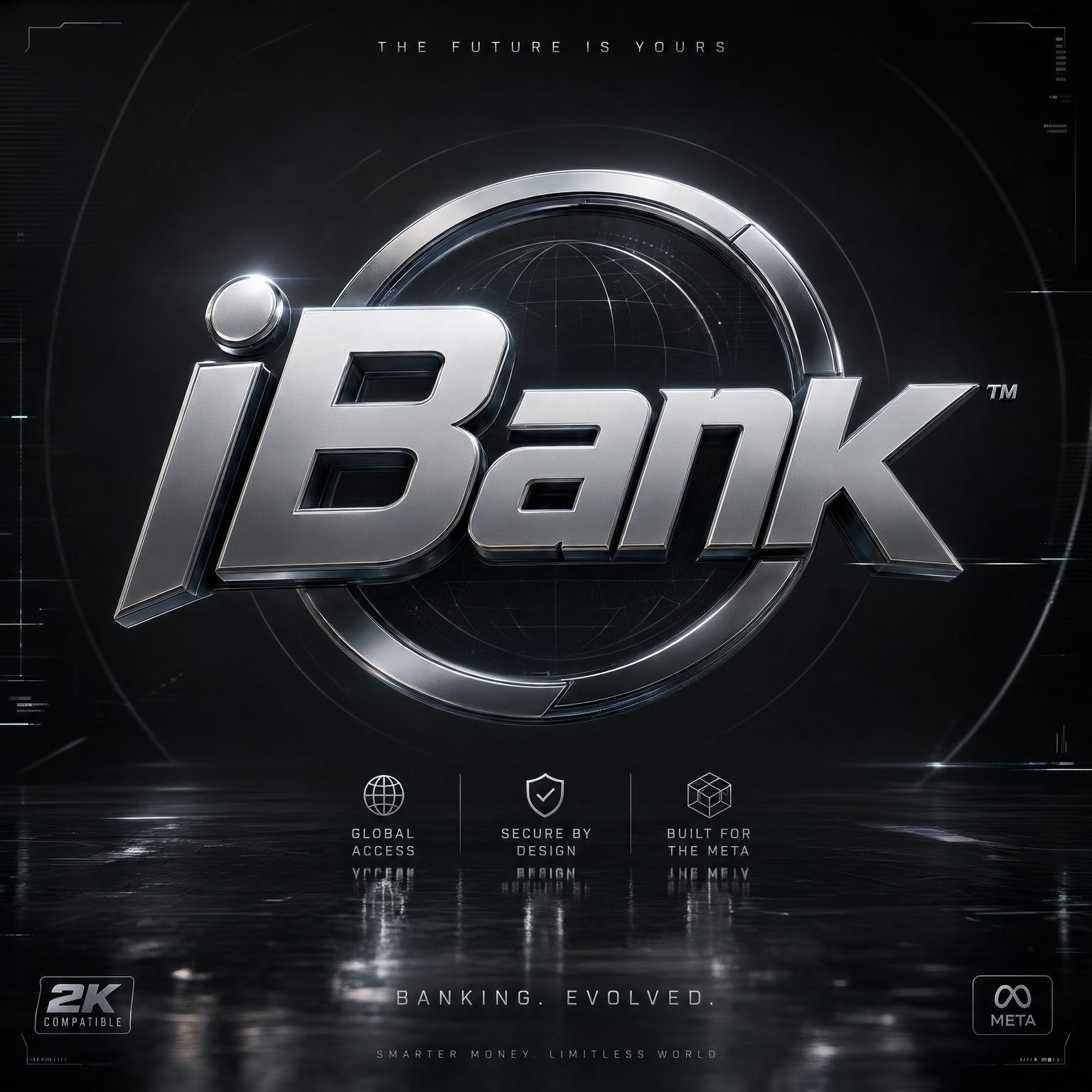 Brushed chrome iBank plate